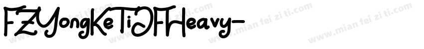 FZYongKeTiJF Heavy字体转换